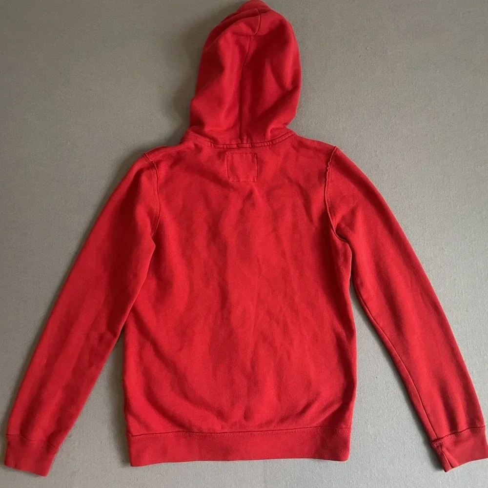 Abercrombie‎ & Fitch 14/16 Kids Zip Hoodie Sweatshirt Red Y2K NY Holiday Unisex